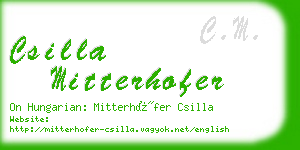 csilla mitterhofer business card